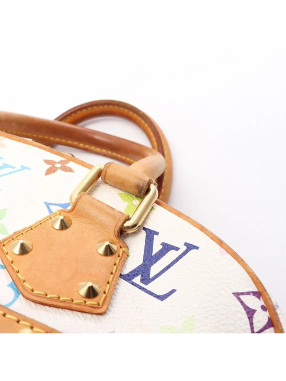 Louis Vuitton Handbag Trouville Blanc Canvas Leather
